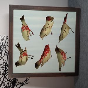 Nathan Murrell Birds Shadow Box Wall Art Home Decoration Bird Lover Sun Room